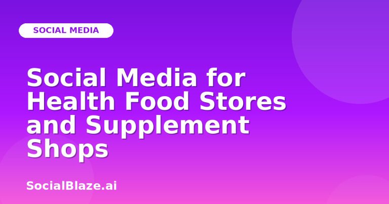 Social Media For Health Food Stores And Supplement Shops