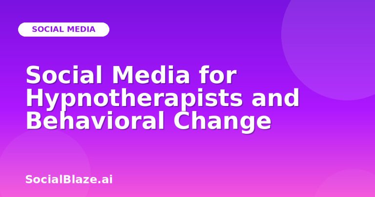Social Media For Hypnotherapists And Behavioral Change Social Media For Hypnotherapists And Behavioral Change