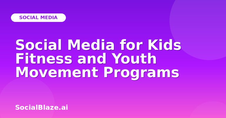 Social Media For Kids Fitness And Youth Movement Programs Social Media For Kids Fitness And Youth Movement Programs