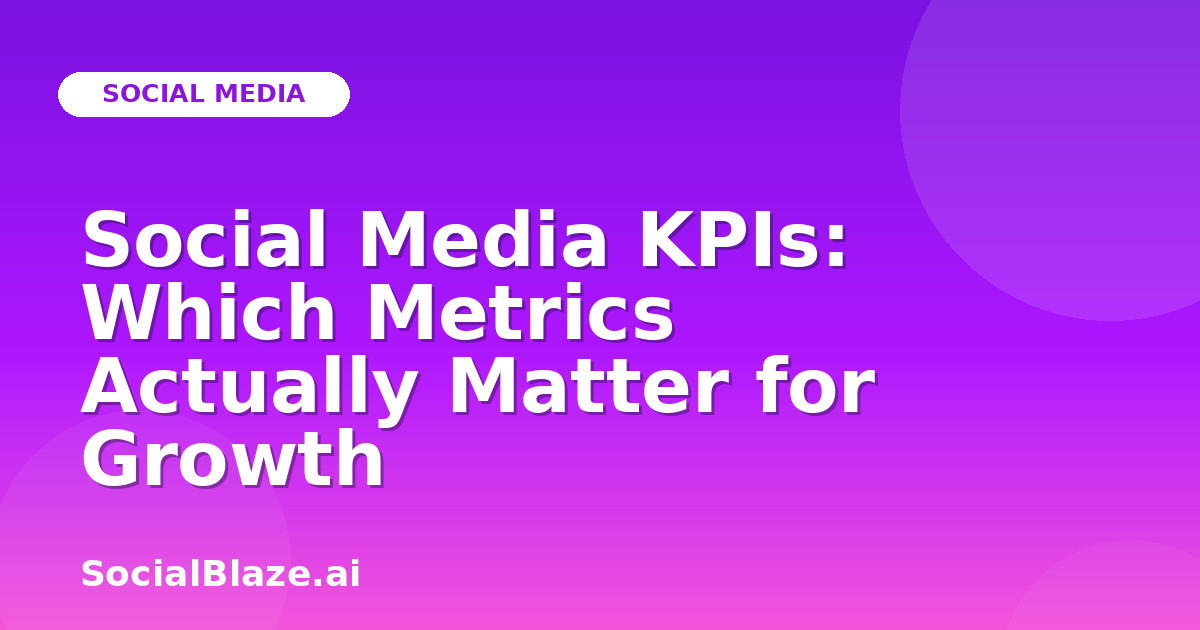 Social Media KPIs: Which Metrics Actually Matter for Growth