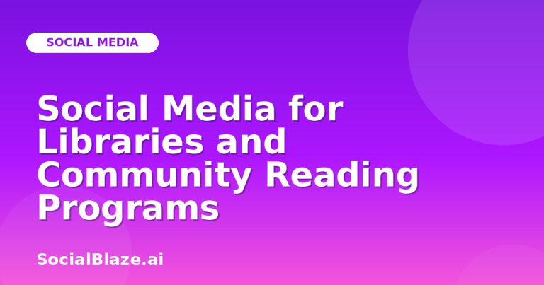 Social Media For Libraries And Community Reading Programs Social Media For Libraries And Community Reading Programs