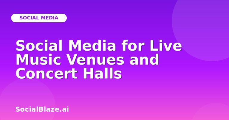Social Media For Live Music Venues And Concert Halls