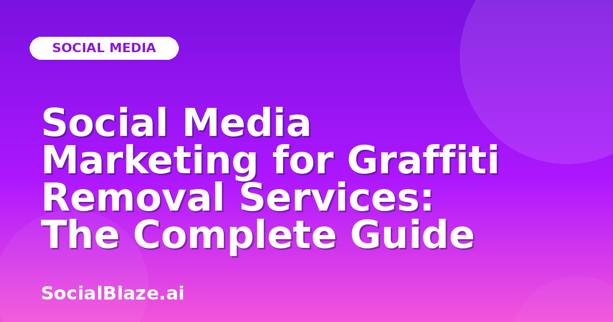 Social Media Marketing for Graffiti Removal Services: The Complete Guide