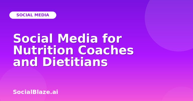 Social Media For Nutrition Coaches And Dietitians