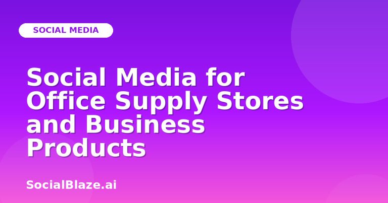 Social Media For Office Supply Stores And Business Products