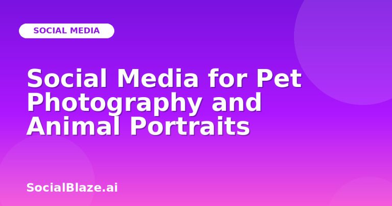 Social Media For Pet Photography And Animal Portraits