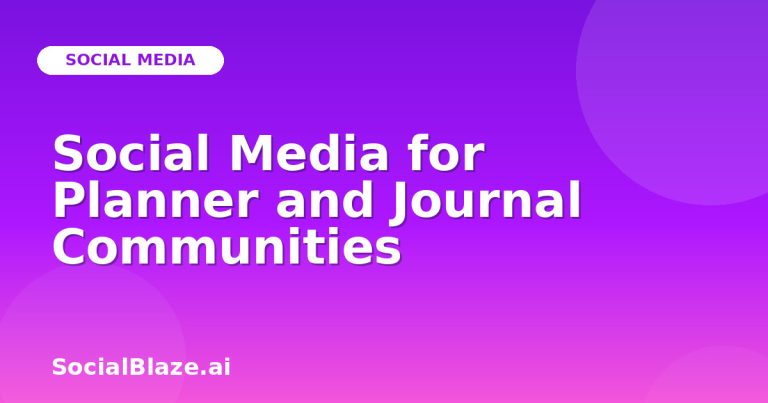 Social Media For Planner And Journal Communities Social Media For Planner And Journal Communities