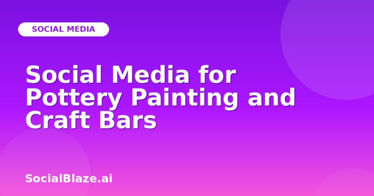 Social Media For Pottery Painting And Craft Bars