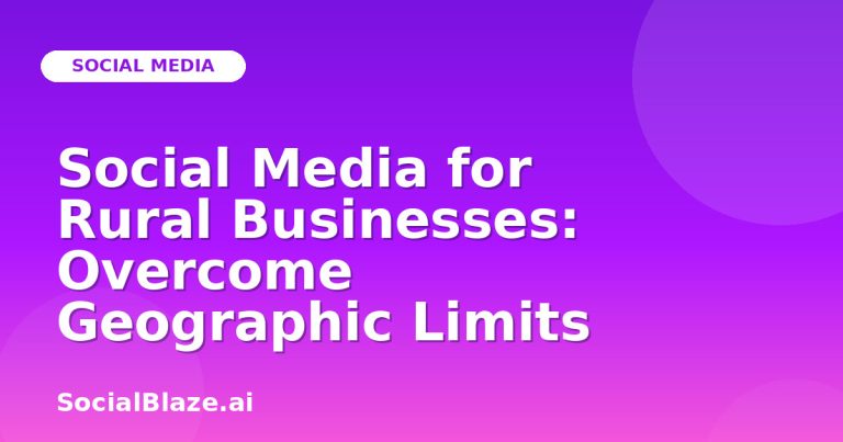 Social Media For Rural Businesses: Overcome Geographic Limits Social Media For Rural Businesses: Overcome Geographic Limits