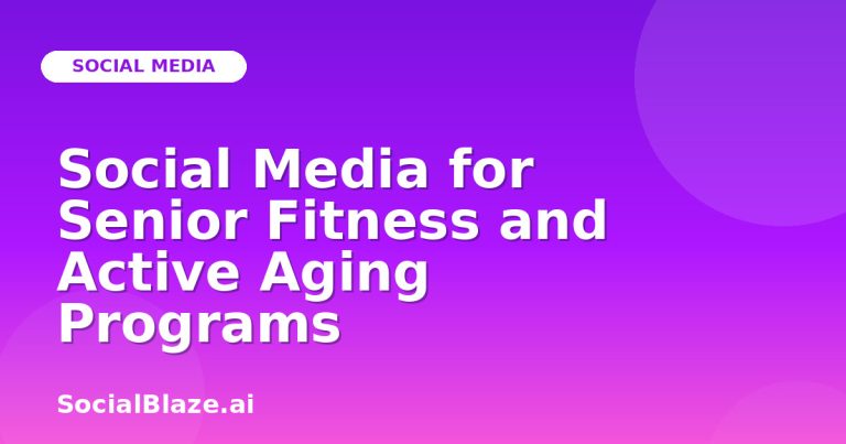 Social Media For Senior Fitness And Active Aging Programs