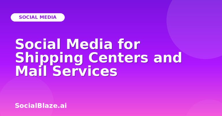 Social Media For Shipping Centers And Mail Services