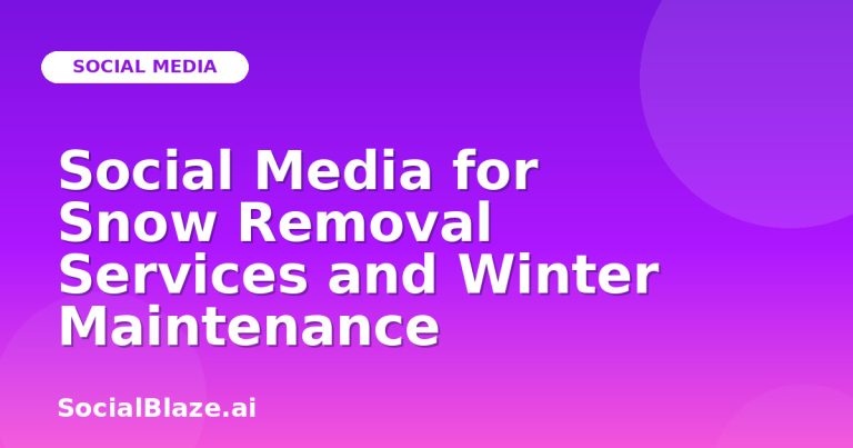 Social Media For Snow Removal Services And Winter Maintenance