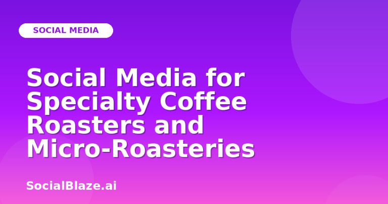 Social Media For Specialty Coffee Roasters And Micro-Roasteries Social Media For Specialty Coffee Roasters And Micro-Roasteries