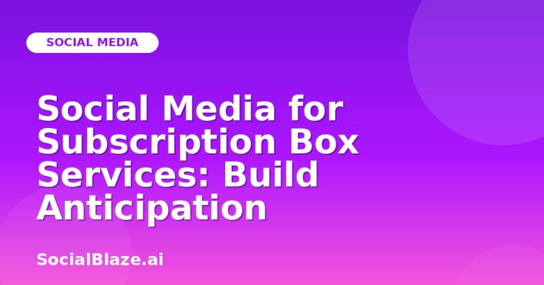 Social Media For Subscription Box Services: Build Anticipation