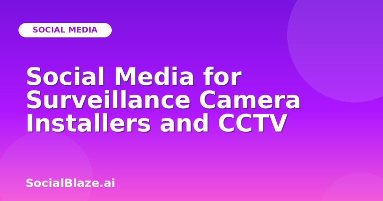 Social Media For Surveillance Camera Installers And Cctv