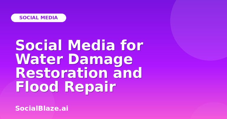 Social Media For Water Damage Restoration And Flood Repair