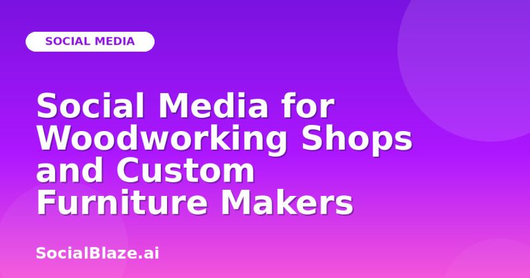 Social Media For Woodworking Shops And Custom Furniture Makers