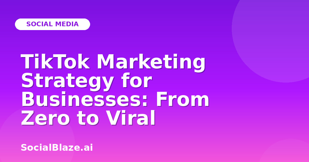 TikTok Marketing Strategy for Businesses: From Zero to Viral