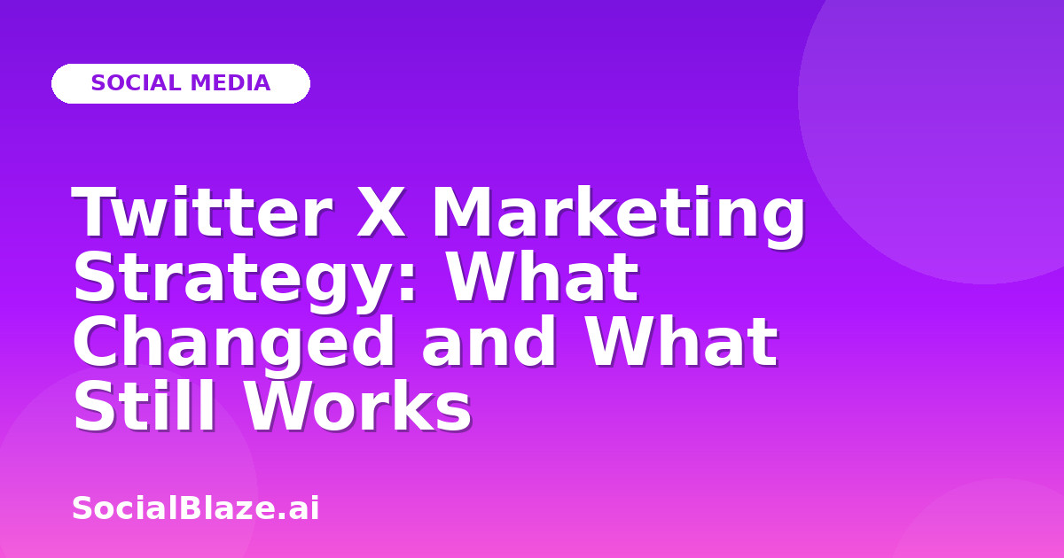 Twitter X Marketing Strategy: What Changed and What Still Works