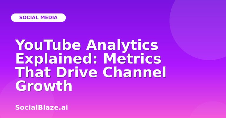 Youtube Analytics Explained: Metrics That Drive Channel Growth Youtube Analytics Explained: Metrics That Drive Channel Growth