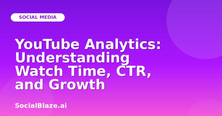 Youtube Analytics: Understanding Watch Time, Ctr, And Growth