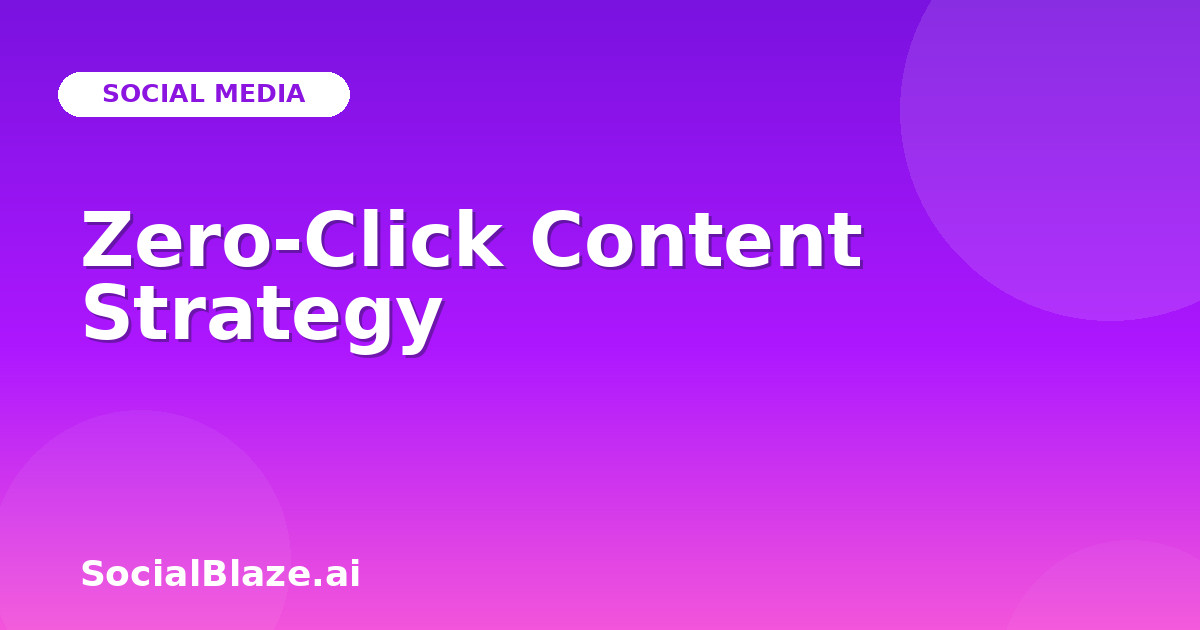 Zero-Click Content Strategy